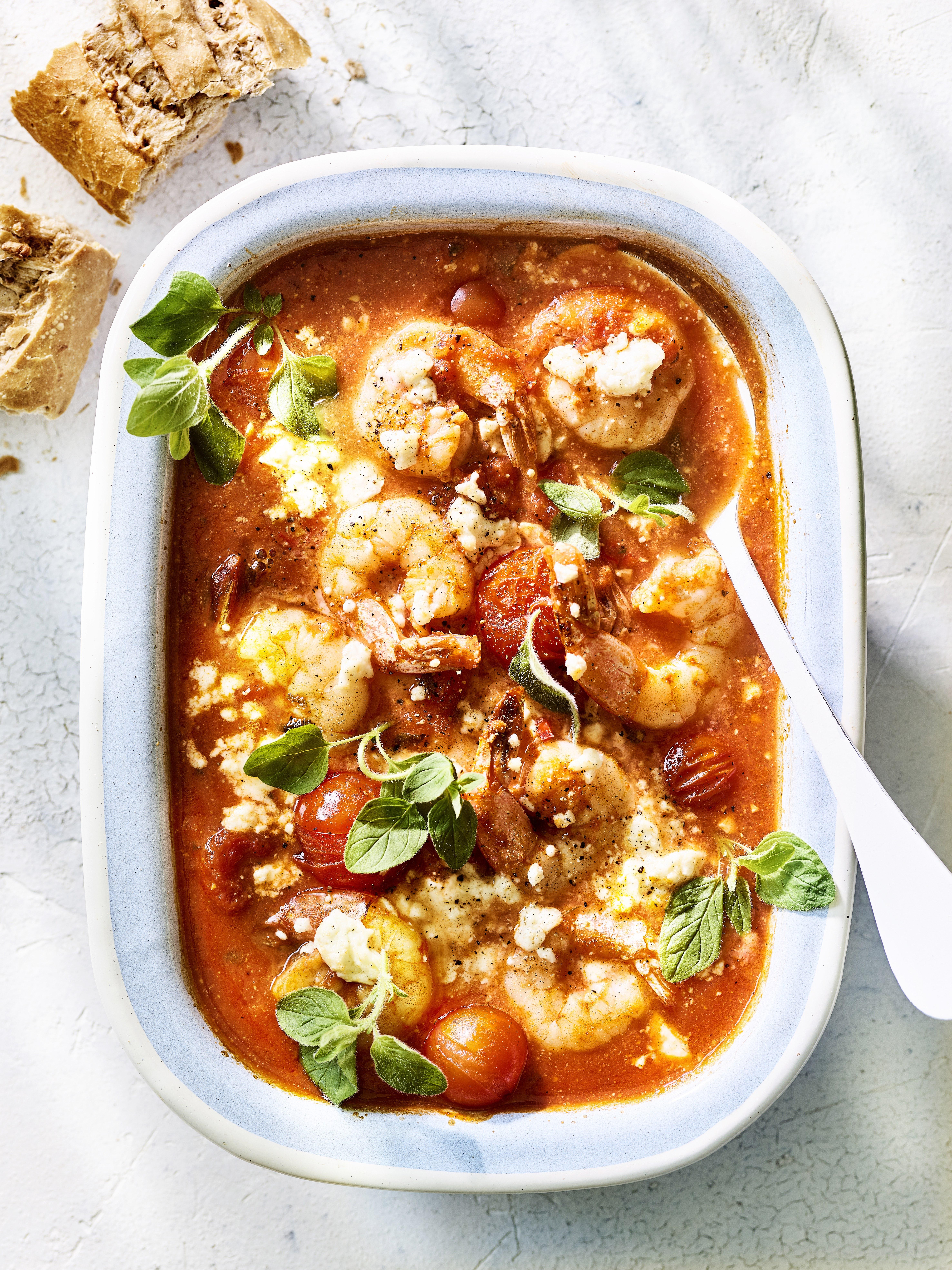 Scampi saganaki
